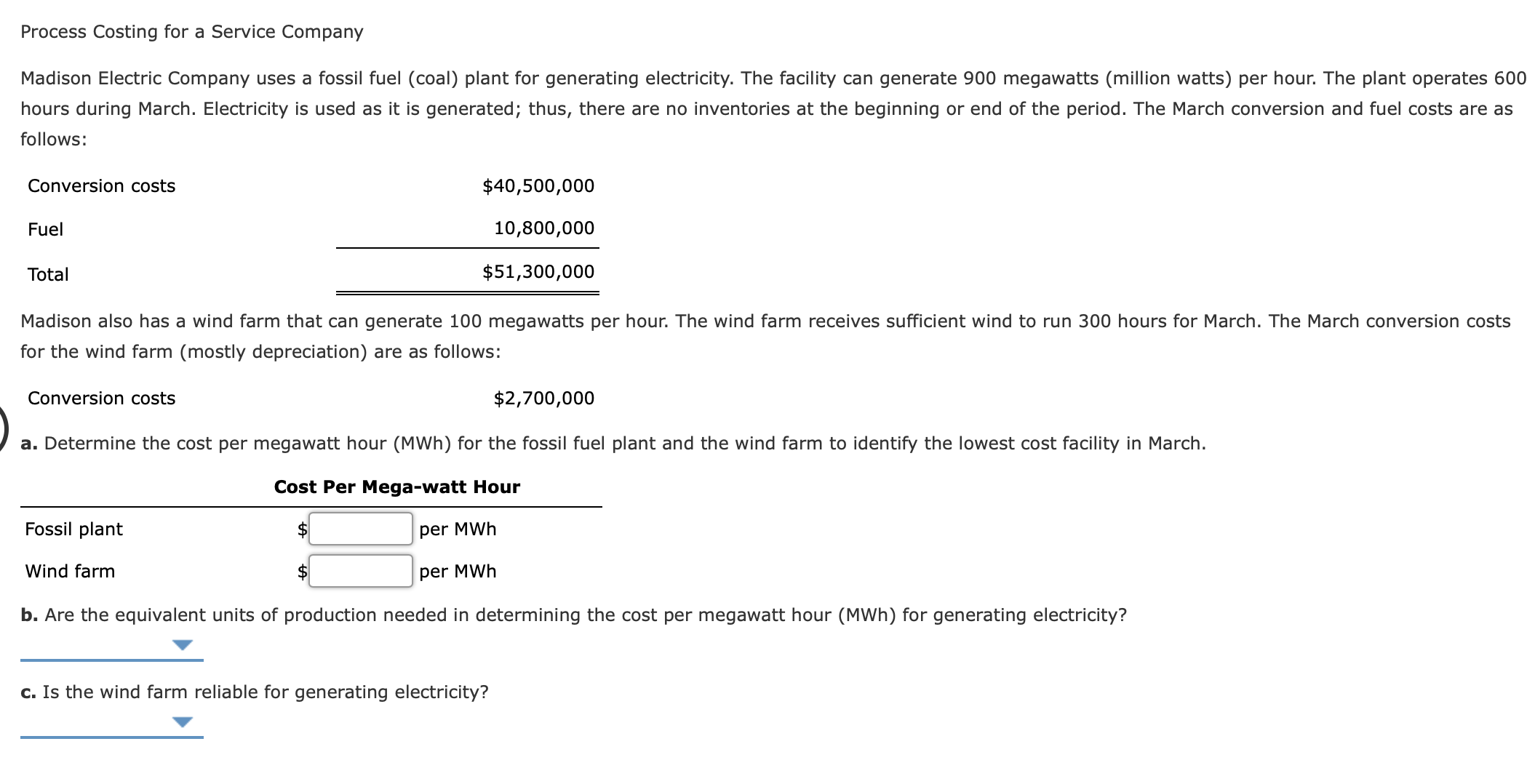 Answered: Process Costing For A Service Company… | Bartleby