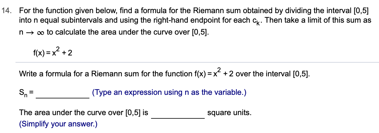 Answered 14 For The Function Given Below Find Bartleby