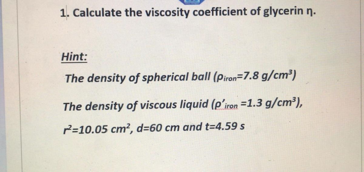 how to calculate viscosity