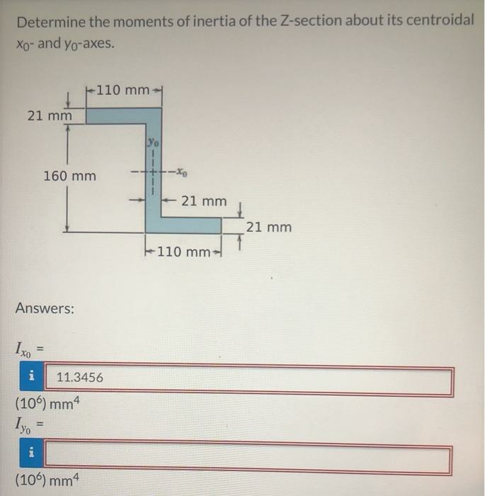 Answered Determine The Moments Of Inertia Of The… Bartleby