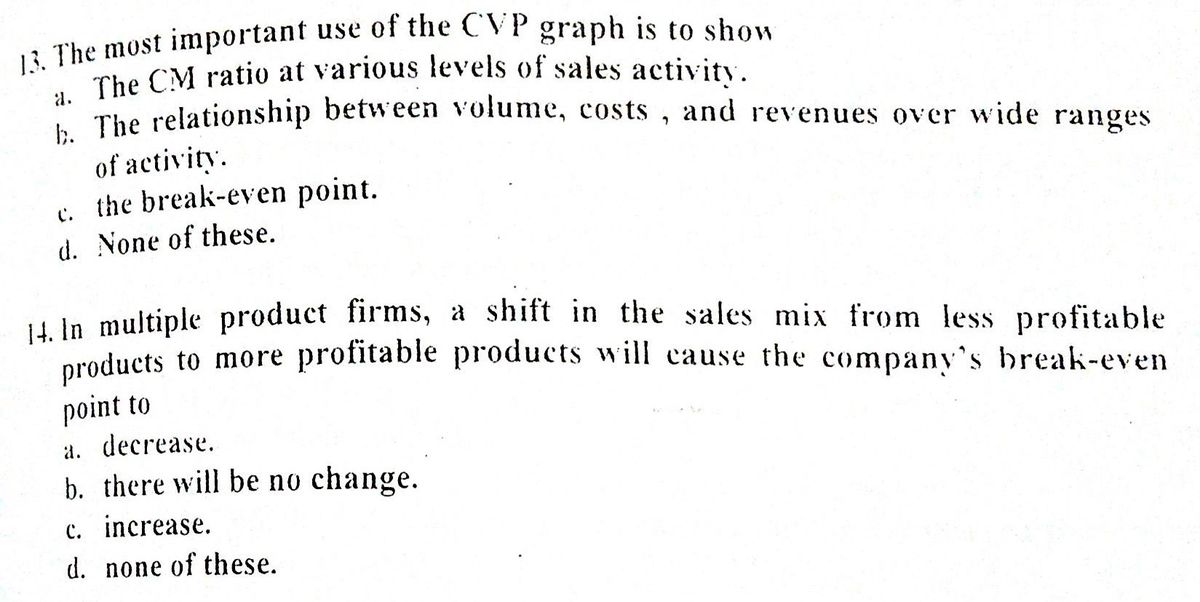 Answered The Most Important Use Of The Cvp Graph Bartleby