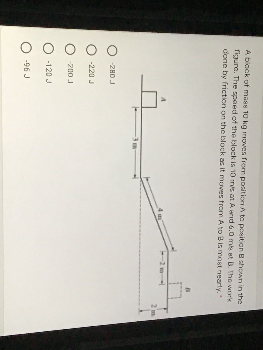 Answered: A Block Of Mass 10 Kg Moves From… | Bartleby