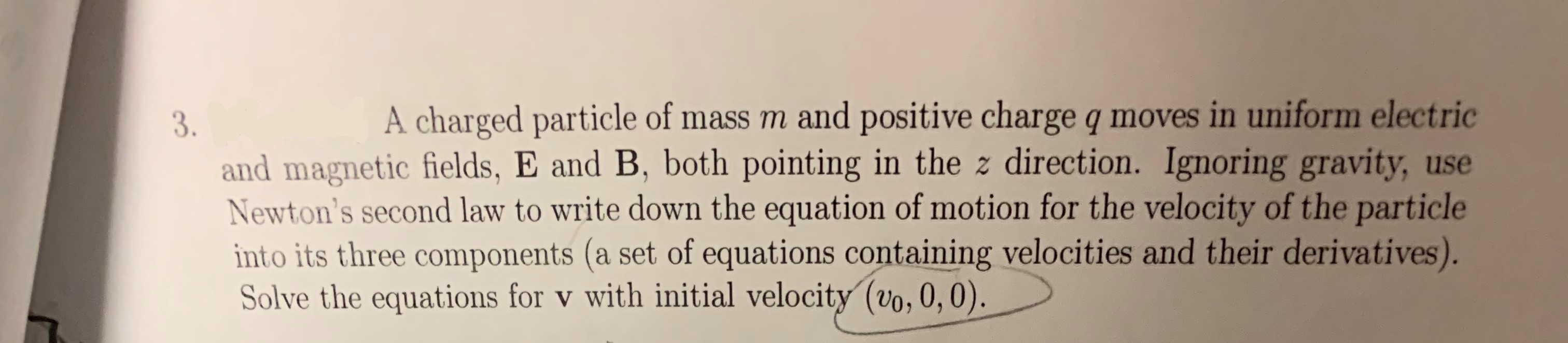 Answered A Charged Particle Of Mass M And Bartleby