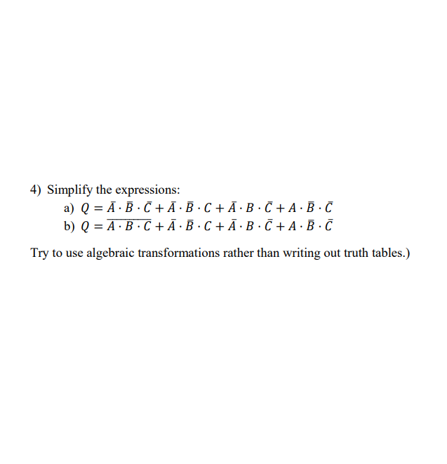 Answered 4 Simplify The Expressions A Q A Bartleby