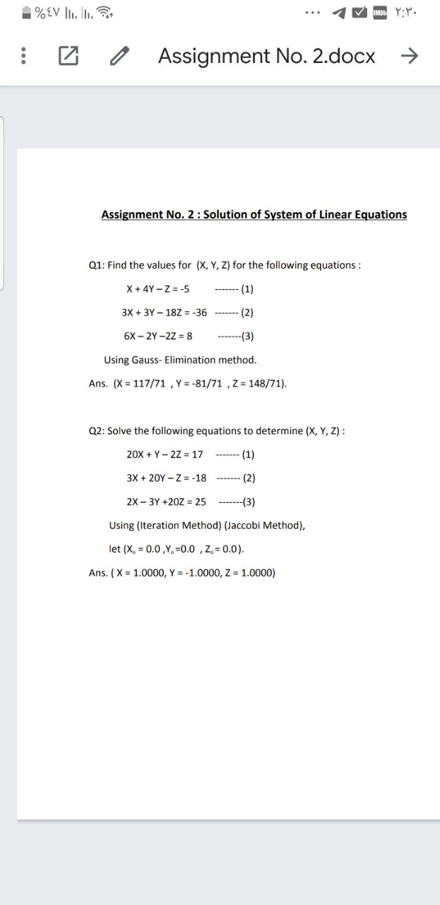 Answered Q1 Find The Values For X Y Z For Bartleby