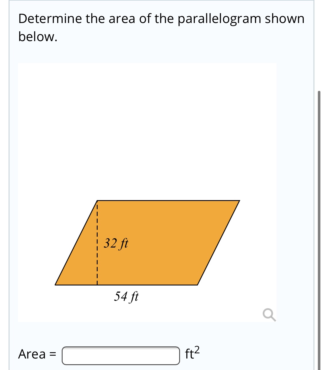 Answered: Determine the area of the parallelogram… | bartleby