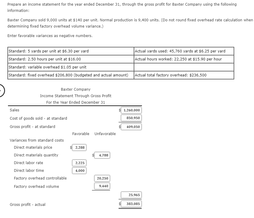 Answered: Prepare an income statement for the… | bartleby