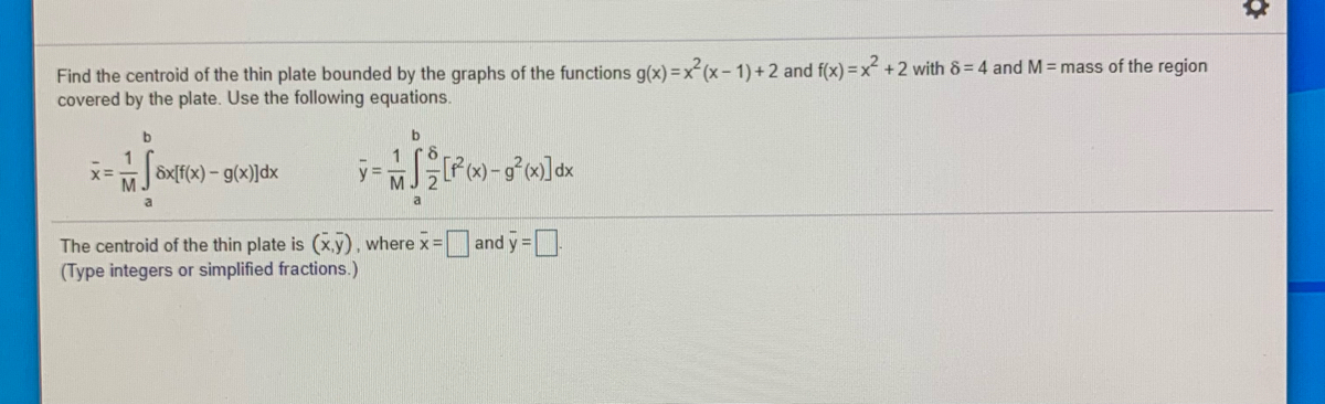 Answered: Find the centroid of the thin plate… | bartleby