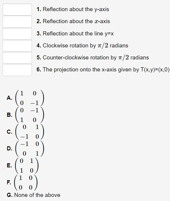 Answered 1 Reflection About The Y Axis 2 Bartleby