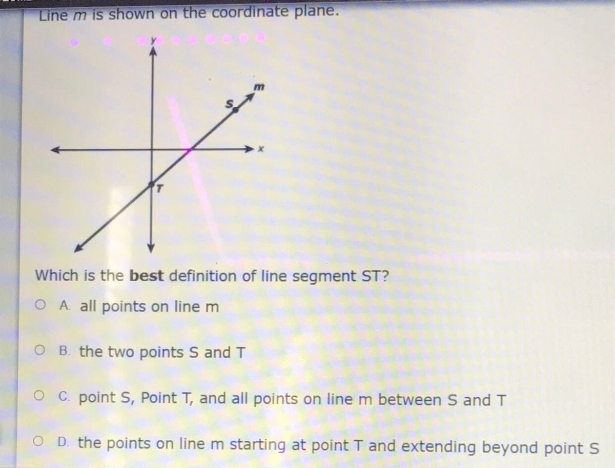 Answered Line M Is Shown On The Coordinate Bartleby