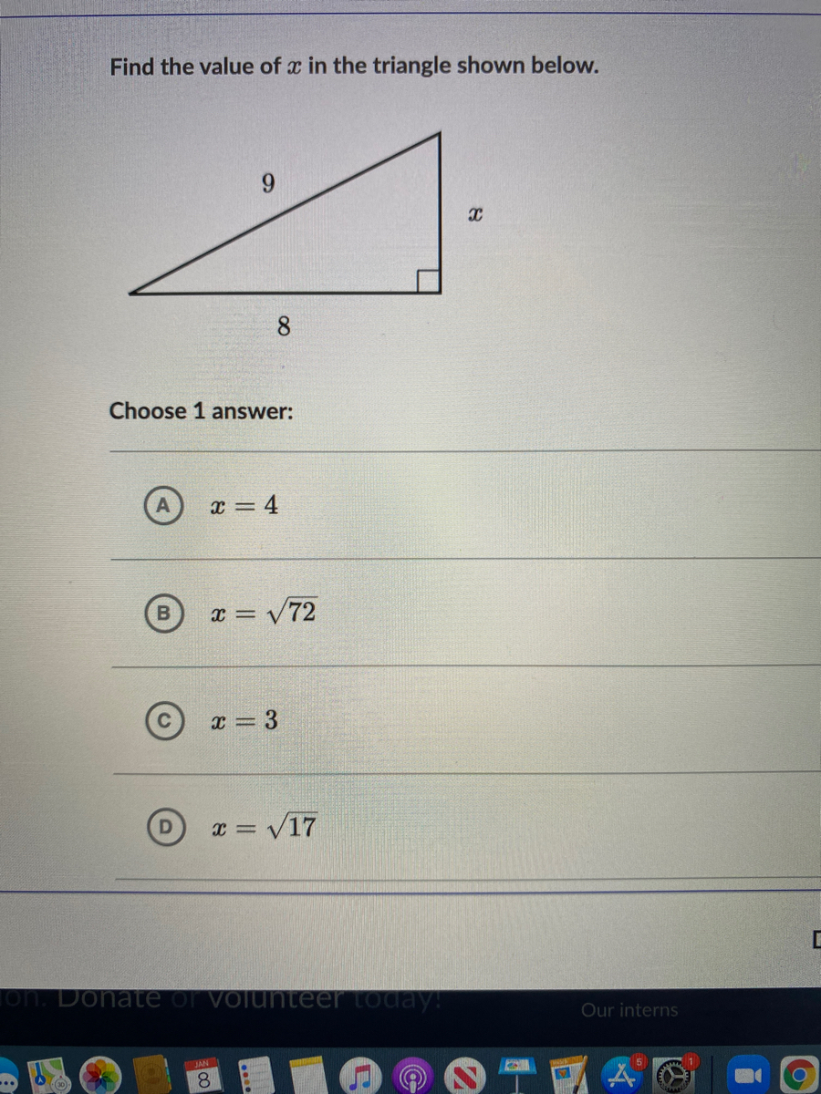 answered-find-the-value-of-x-in-the-triangle-bartleby