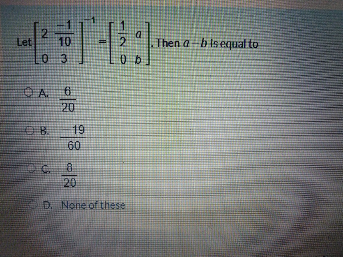 Answered A Then A B Is Equal To 0 B 2 Let 0 Bartleby