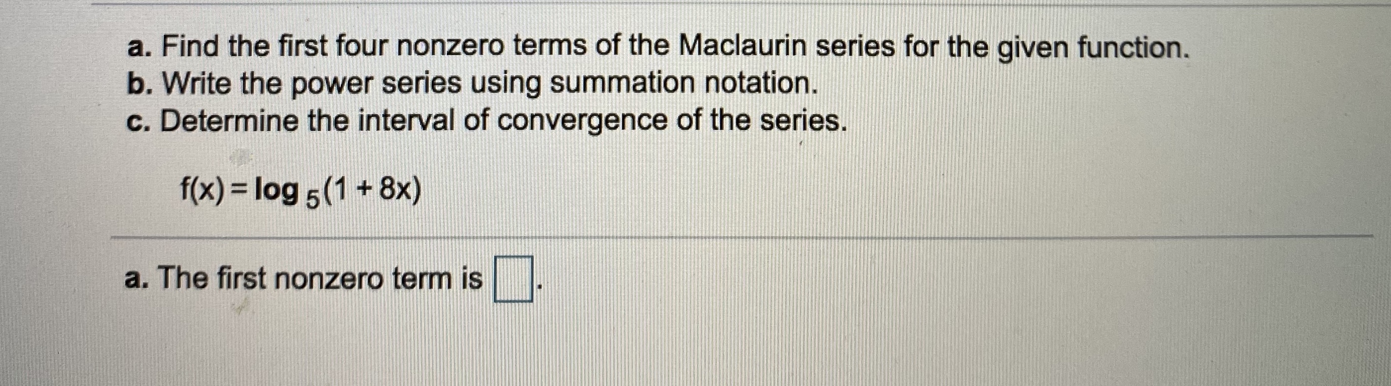 Answered A Find The First Four Nonzero Terms Of Bartleby