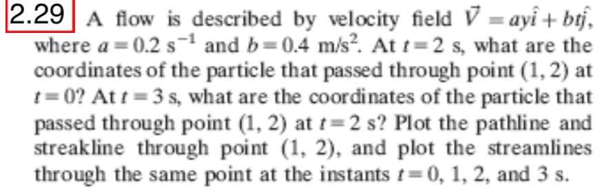 Answered 2 29 A Flow Is Described By Velocity Bartleby