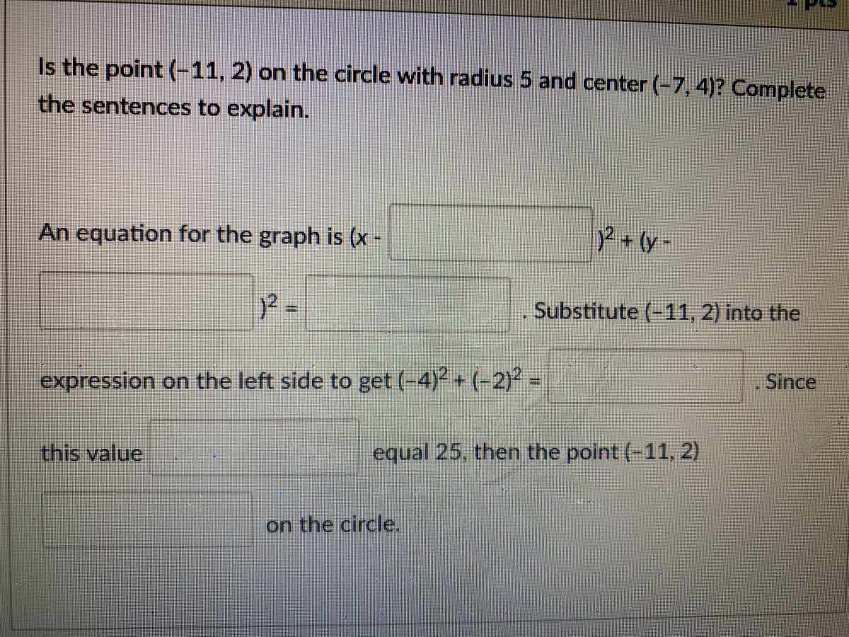 Answered Is The Point 11 2 On The Circle Bartleby