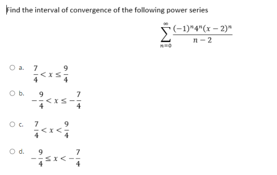 Answered Find The Interval Of Convergence Of The Bartleby