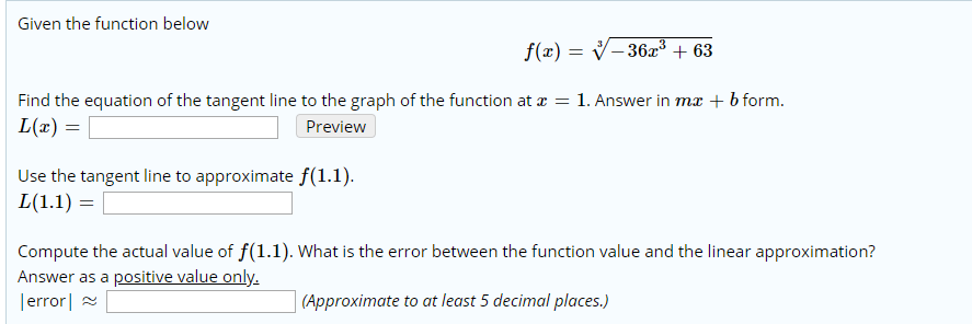 Answered Given The Function Below F X V 363 Bartleby