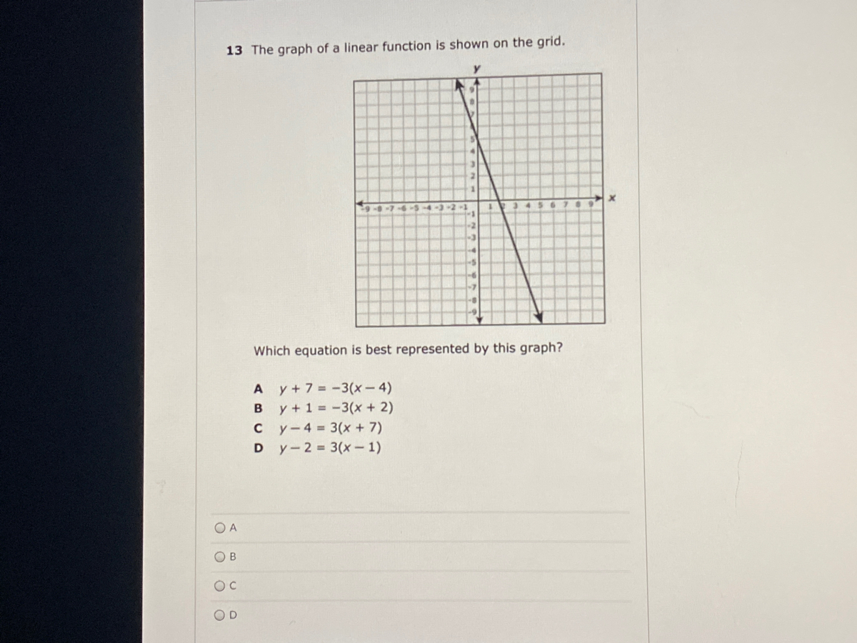 Answered 13 The Graph Of A Linear Function Is Bartleby