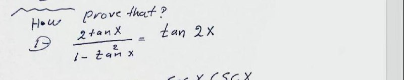 Answered How Prove That 2tanx Tan 2x 2 1 Tan Bartleby