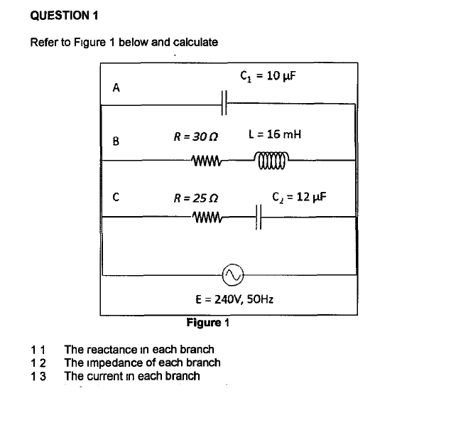 Answered Cz 10 µf A R 30 0 L 16 Mh B Www Bartleby