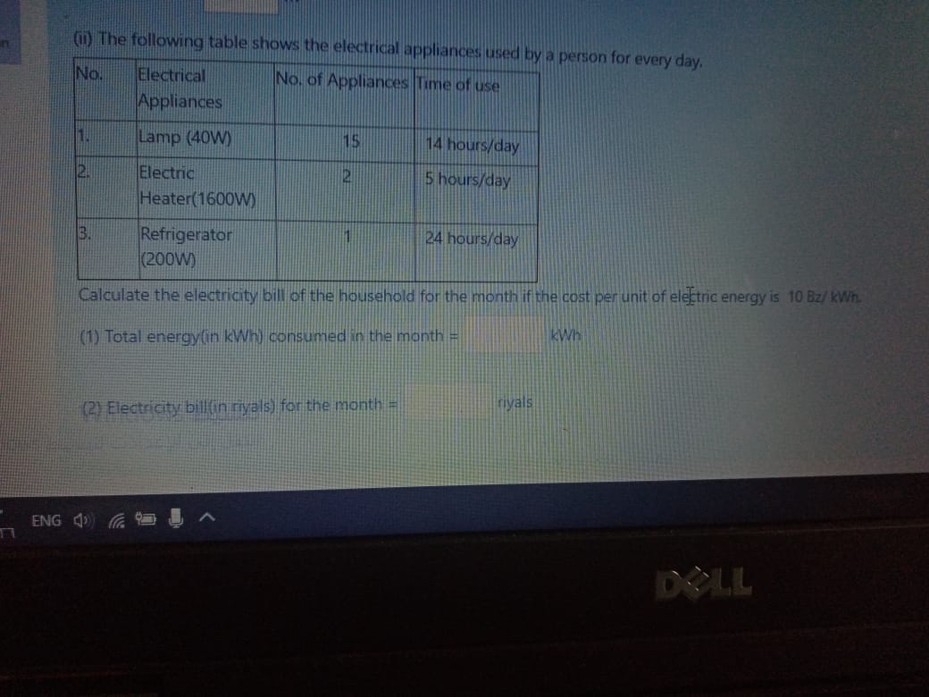 Answered: (1) The following table shows the… | bartleby