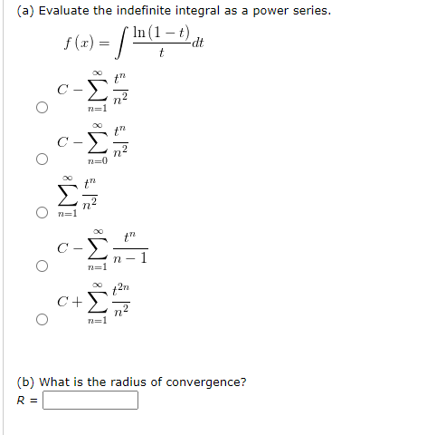 Answered A Evaluate The Indefinite Integral As Bartleby