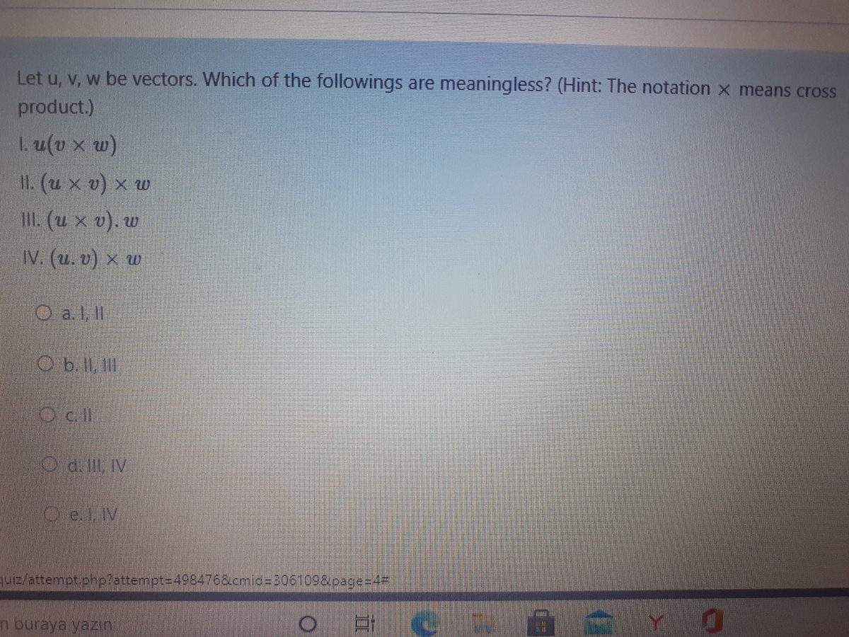 Answered Let U V W Be Vectors Which Of The Bartleby