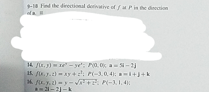 Answered 9 18 Find The Directional Derivative Of Bartleby