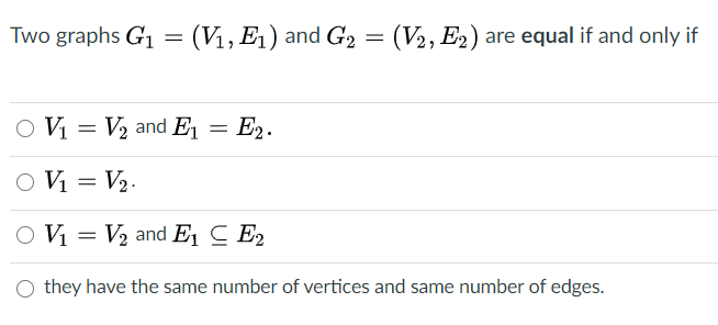 Answered: Two Graphs G1 (V1, E1) And G2 = (V2,… | Bartleby