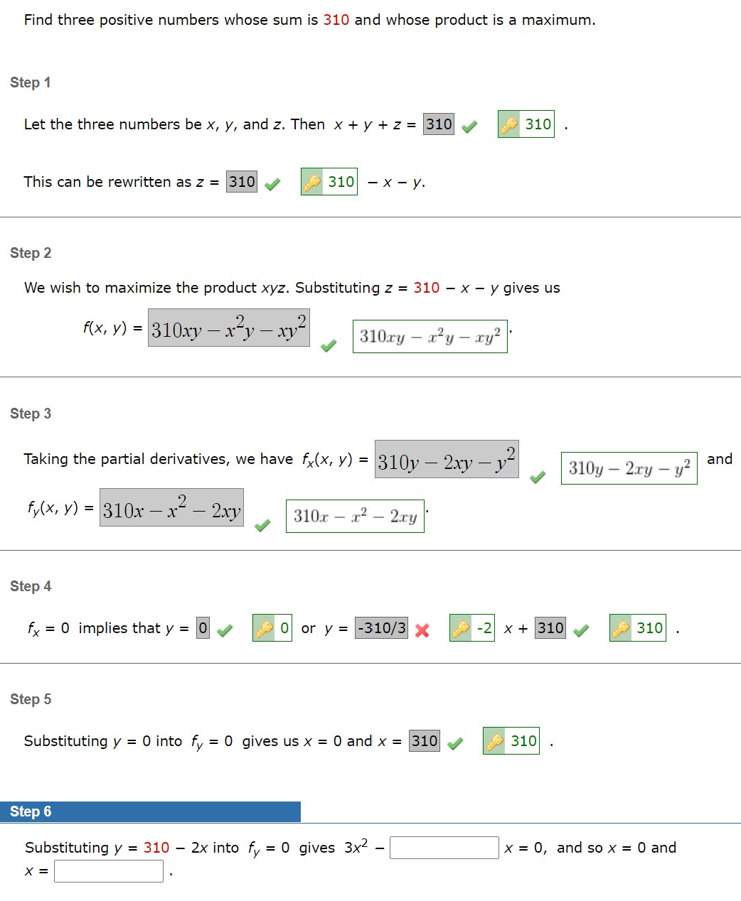 Answered: Find three positive numbers whose sum… | bartleby