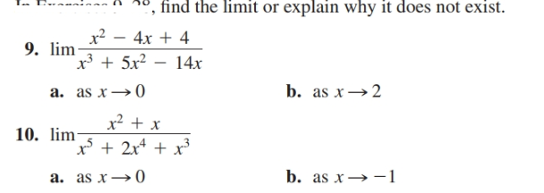 Answered N 1º Find The Limit Or Explain Why It Bartleby
