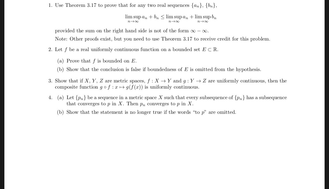 Answered 1 Use Theorem 3 17 To Prove That For Bartleby