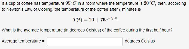 Answered If A Cup Of Coffee Has Temperature 95 C Bartleby
