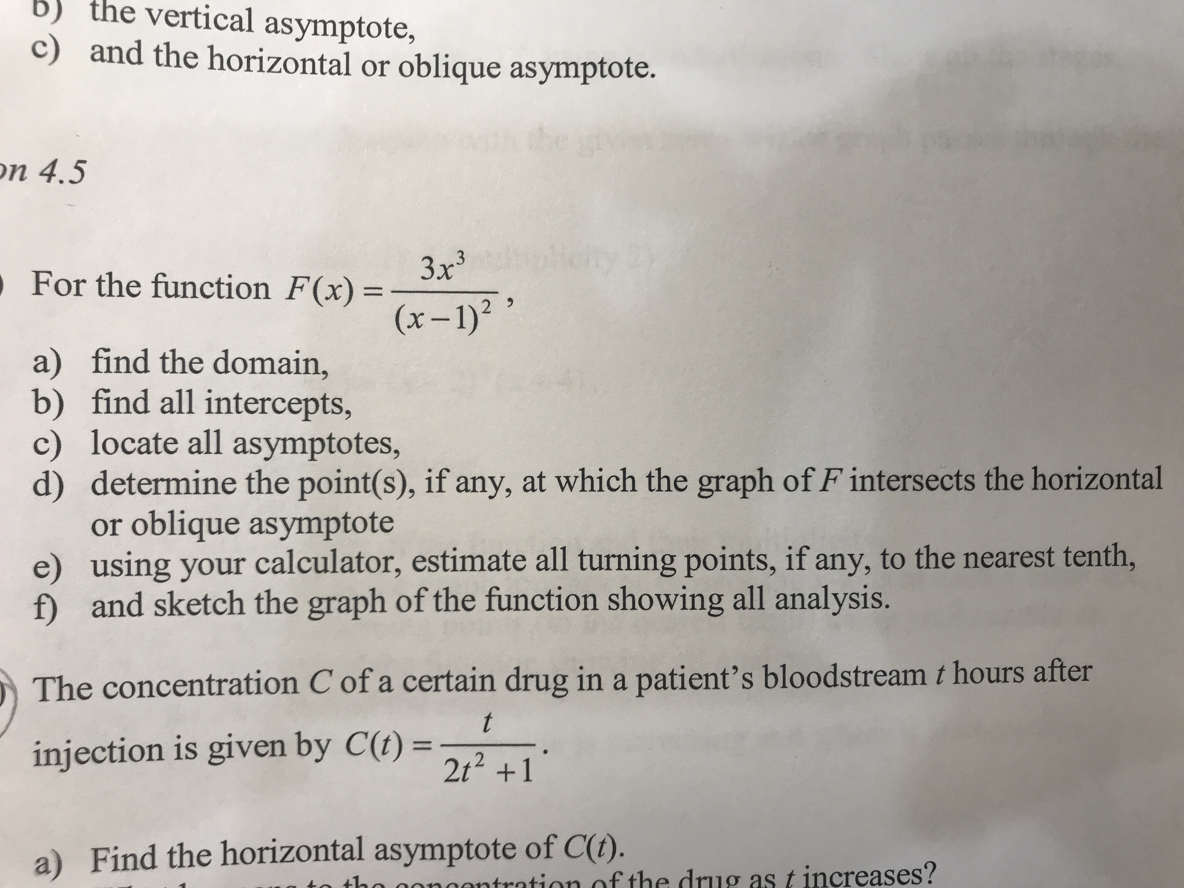 Answered B The Vertical Asymptote C And The Bartleby