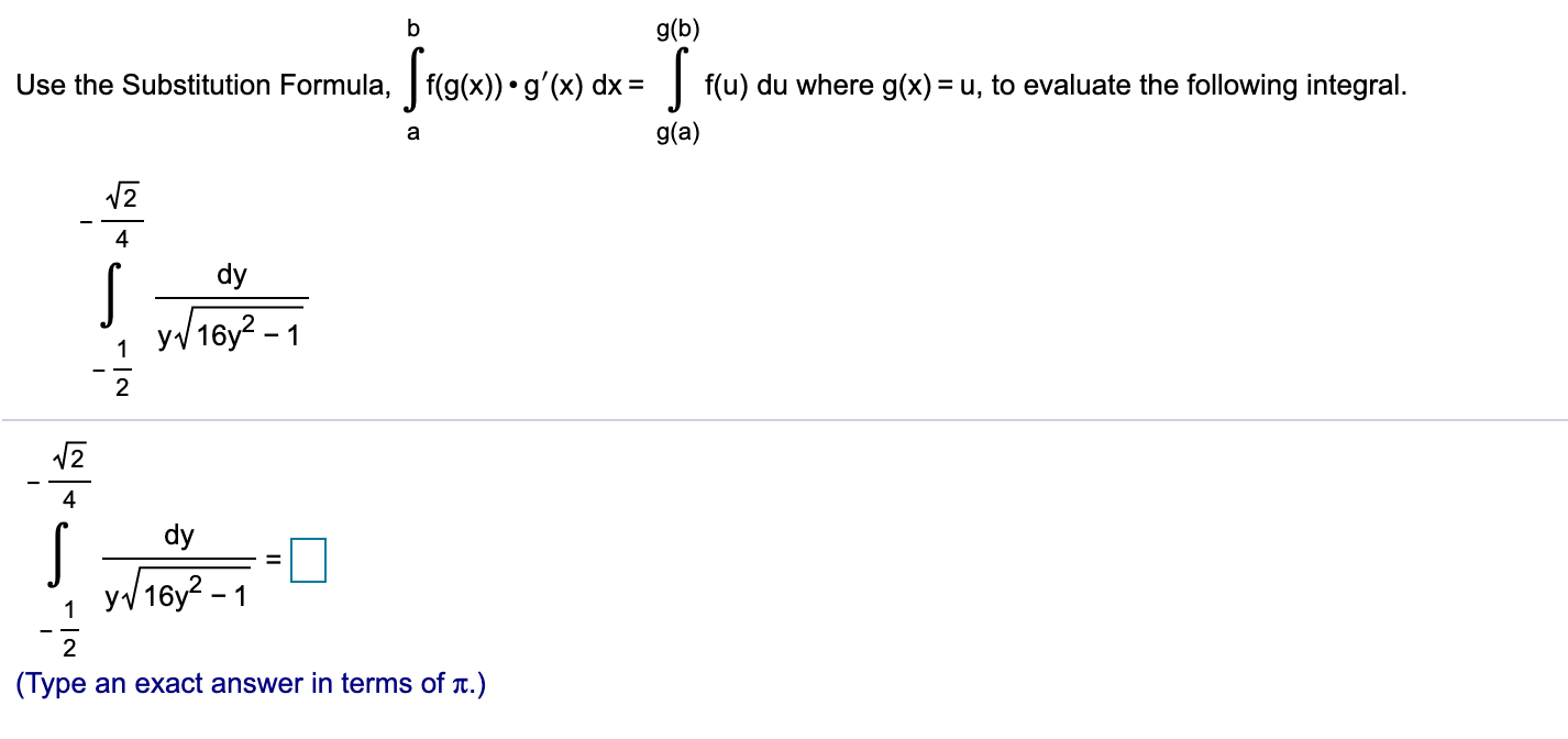 Answered G B Use The Substitution Bartleby