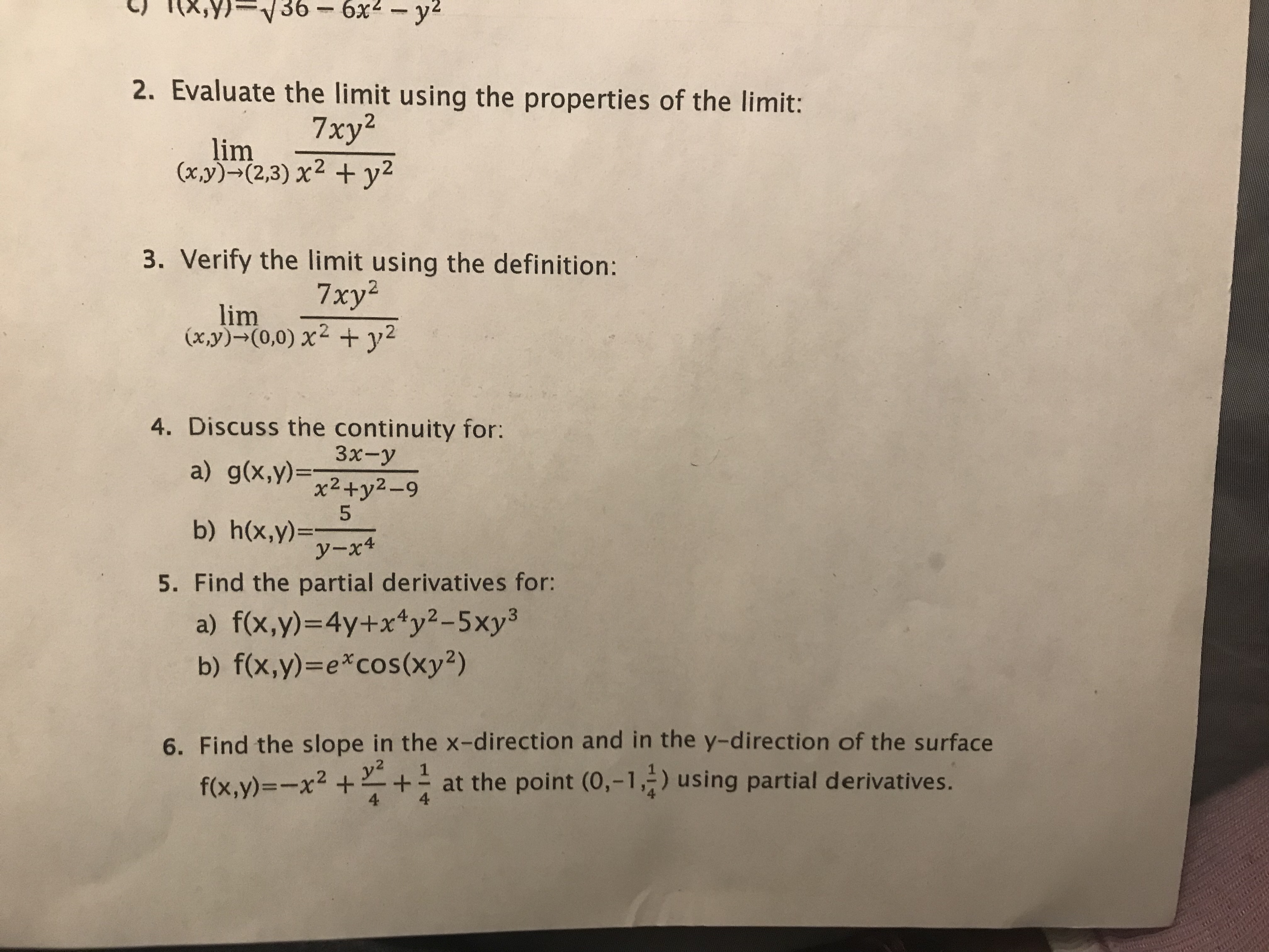 Answered 36 6x2 Y2 2 Evaluate The Limit Using Bartleby