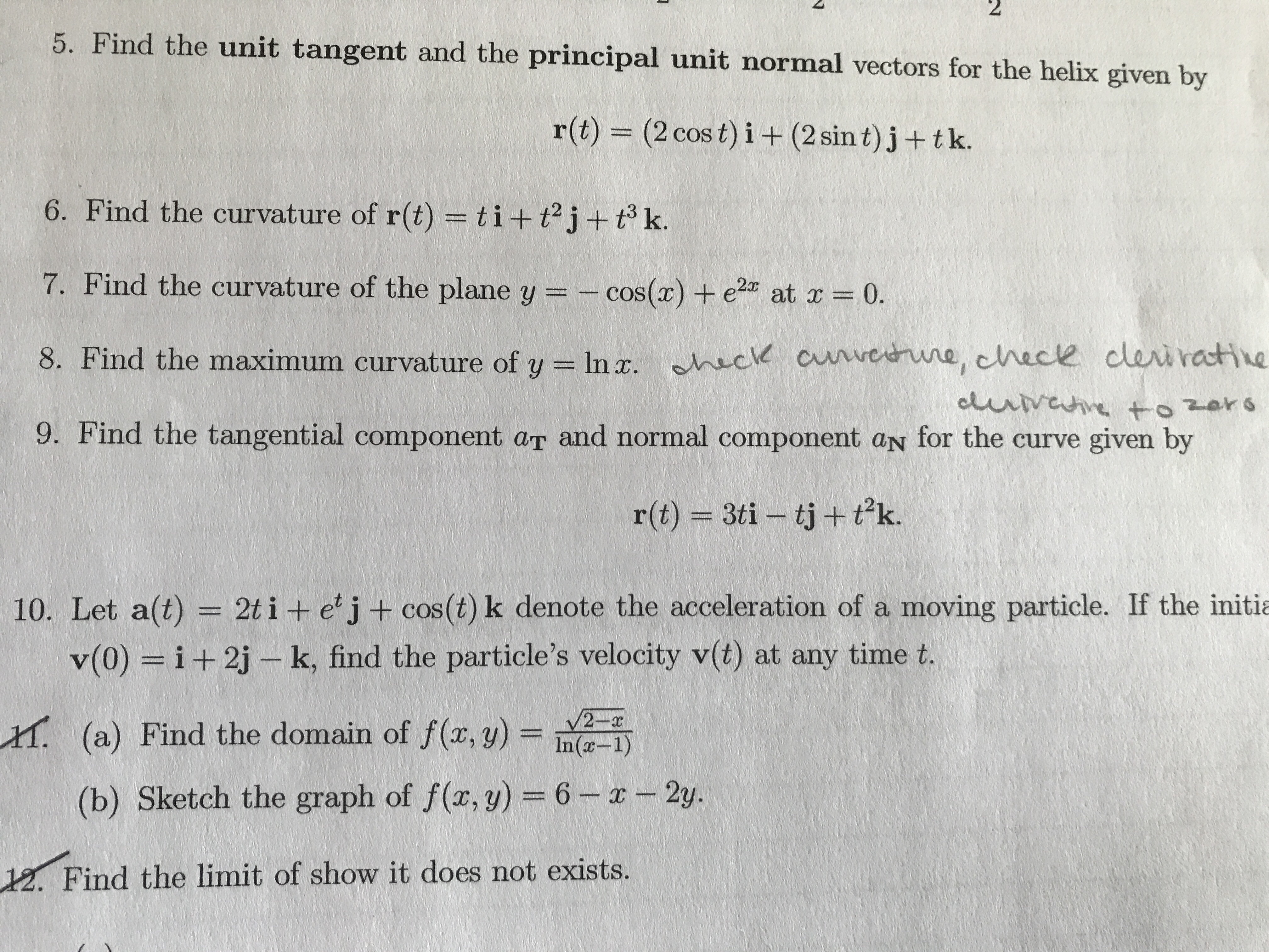 Answered 2 5 Find The Unit Tangent And The Bartleby