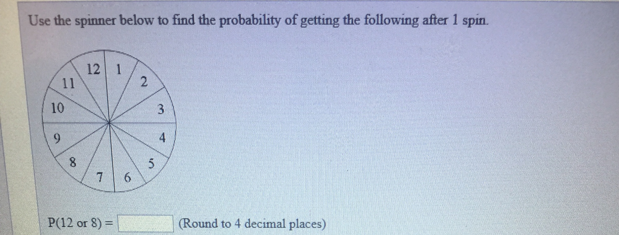 Answered: Use the spinner below to find the… | bartleby