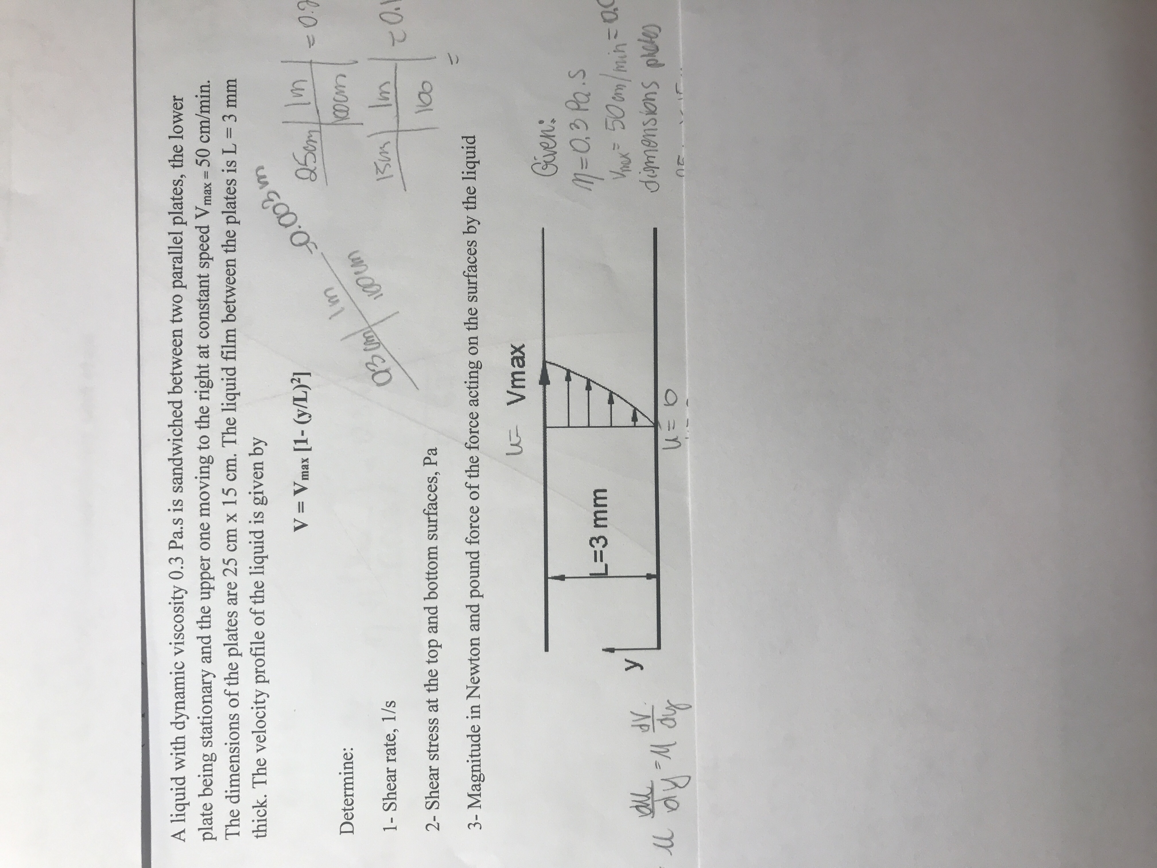 Answered A Liquid With Dynamic Viscosity 0 3 Bartleby