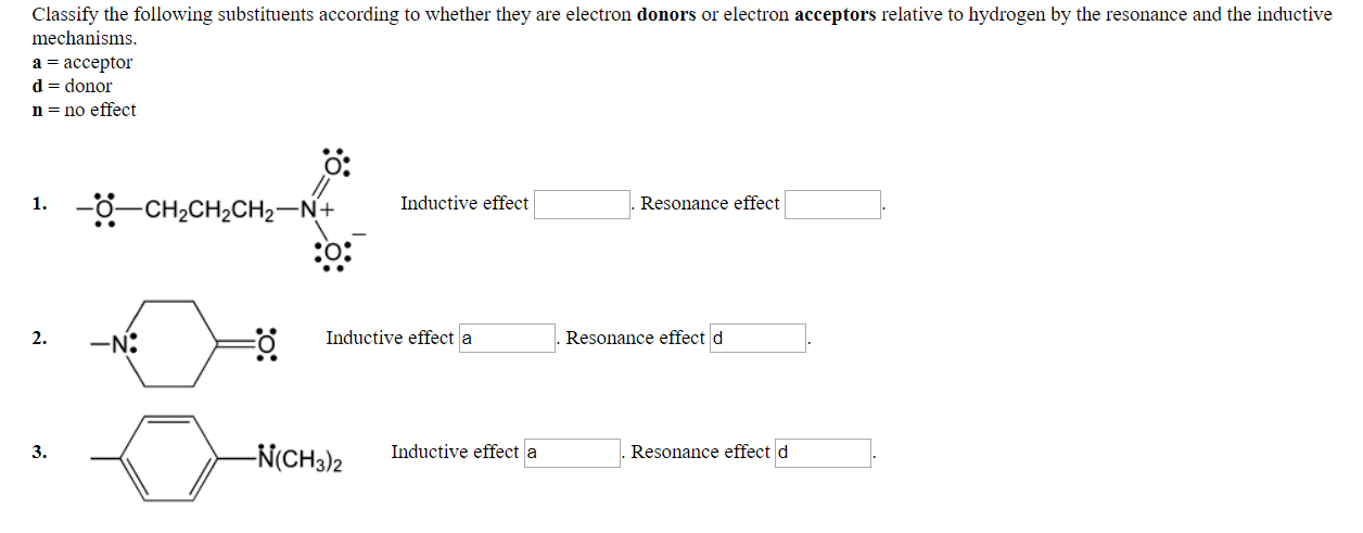 Answered Classify The Following Substituents Bartleby
