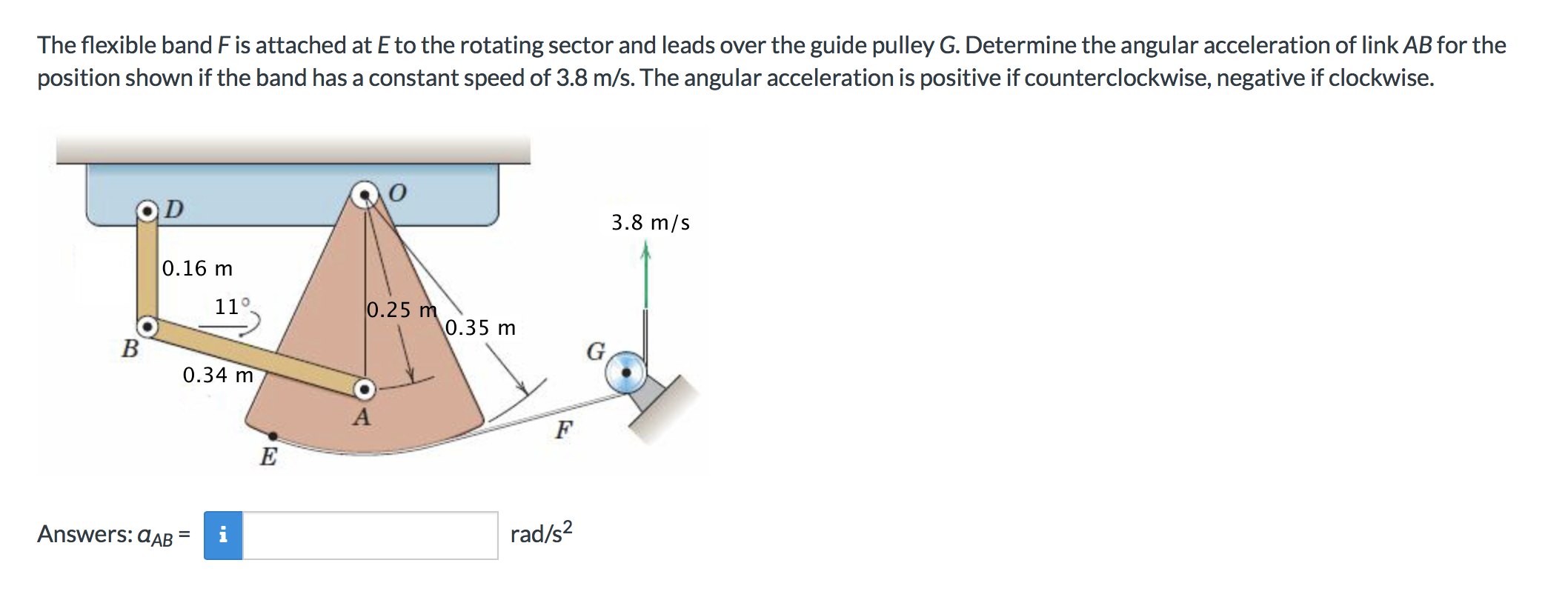 Answered The Flexible Band F Is Attached At E To Bartleby