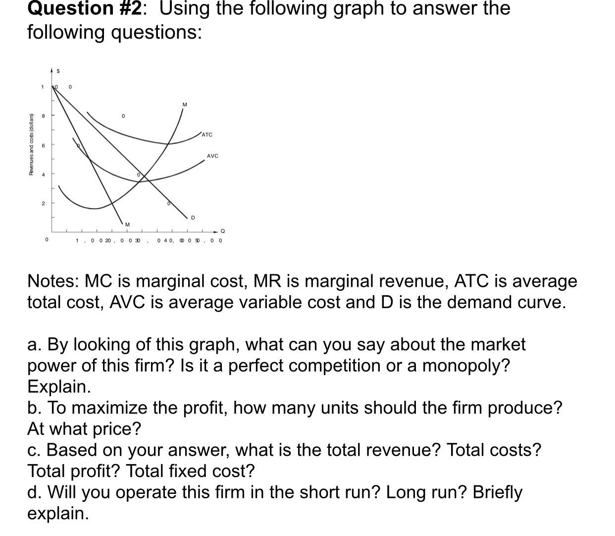 Answered: Question #2: Using The Following Graph… | Bartleby