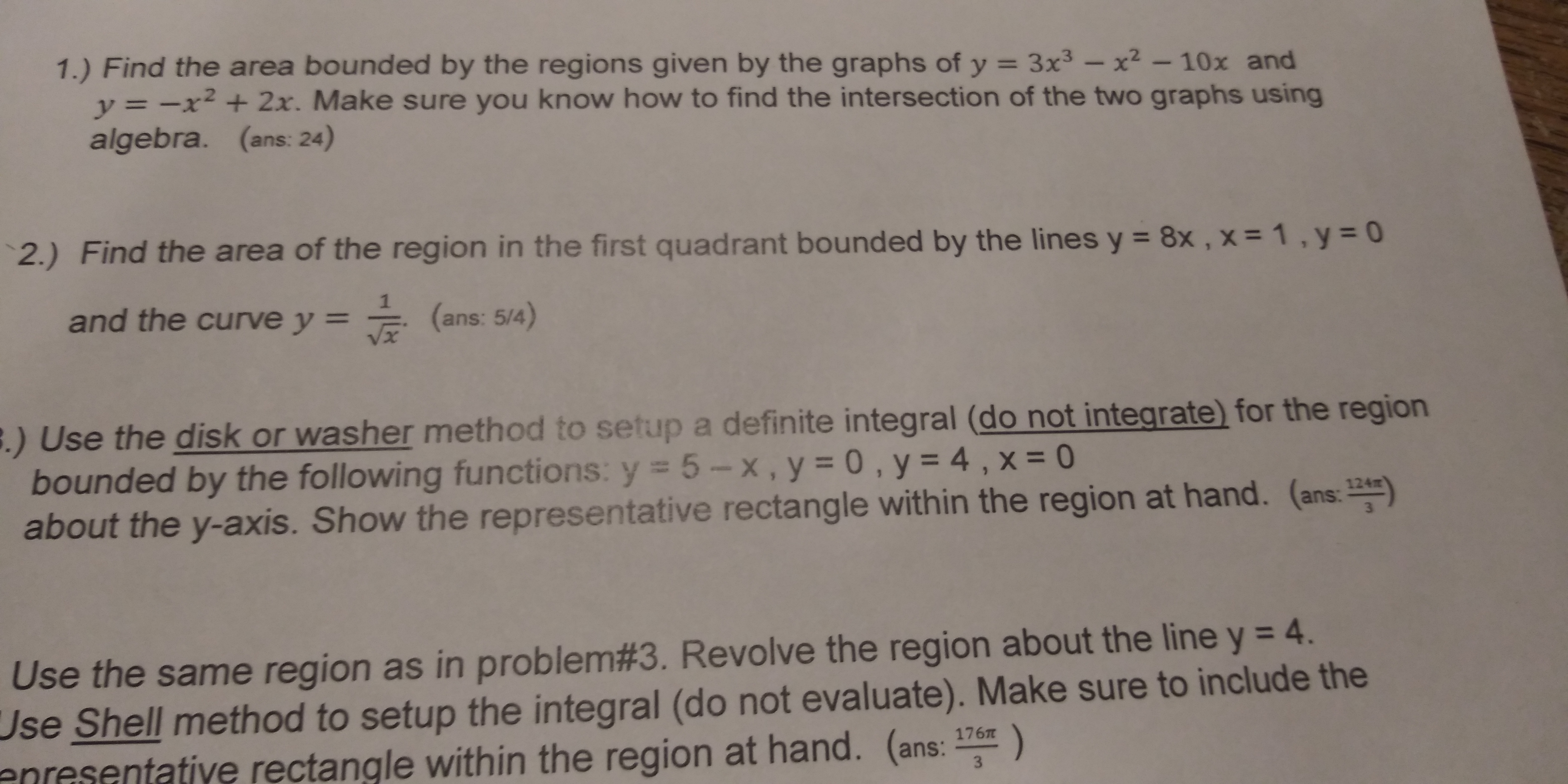 Answered 1 Find The Area Bounded By The Bartleby