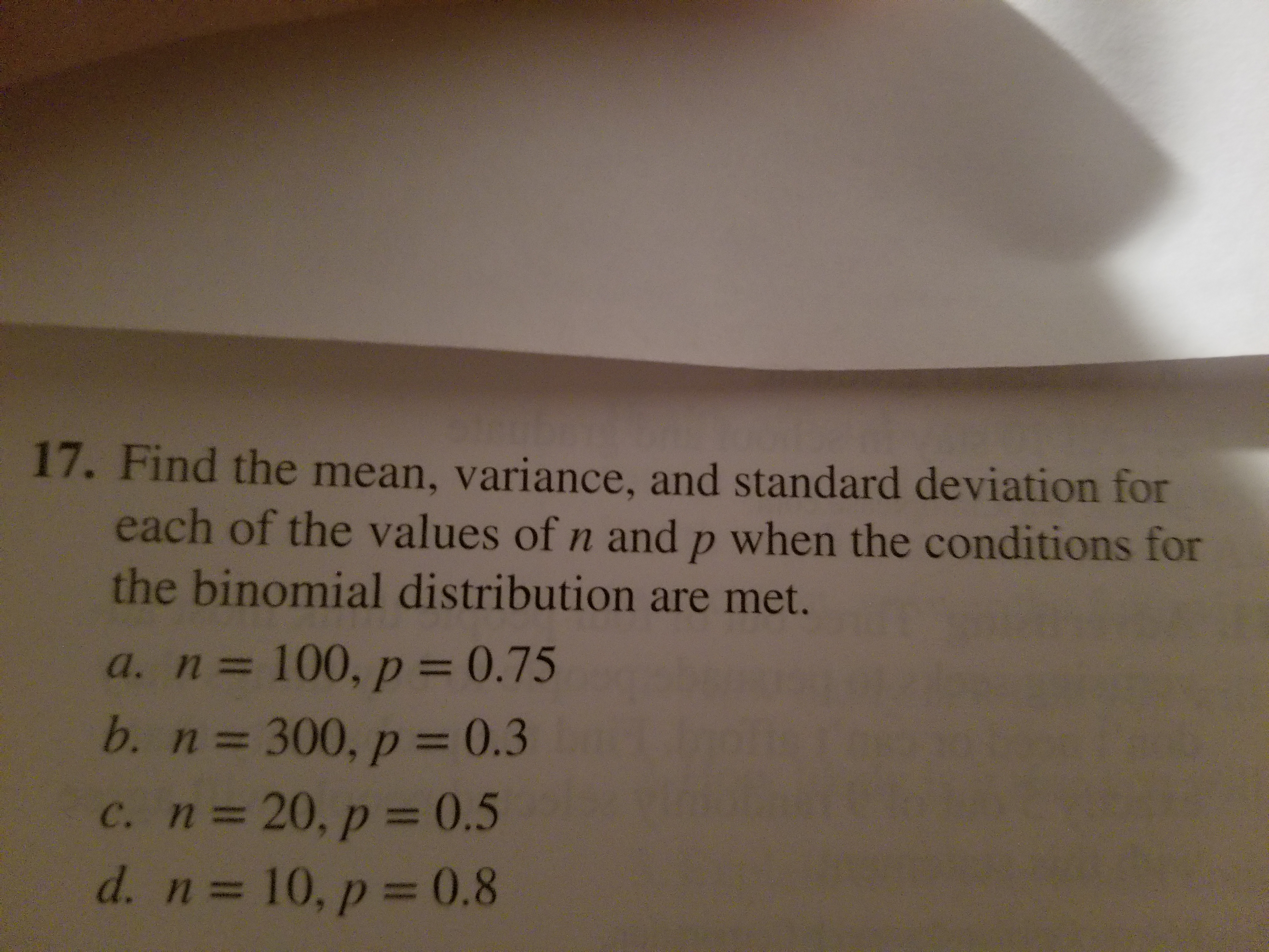 Answered 17 Find The Mean Variance And Bartleby