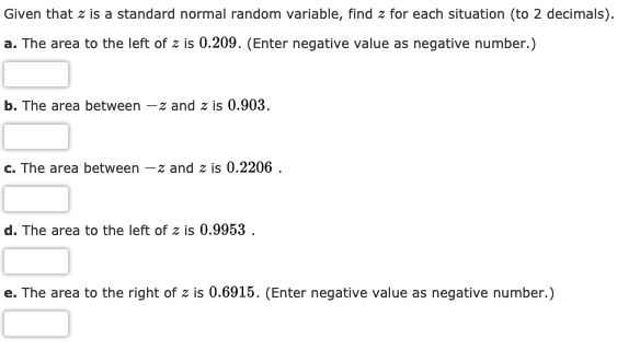 Answered Given That Z Is A Standard Normal Bartleby