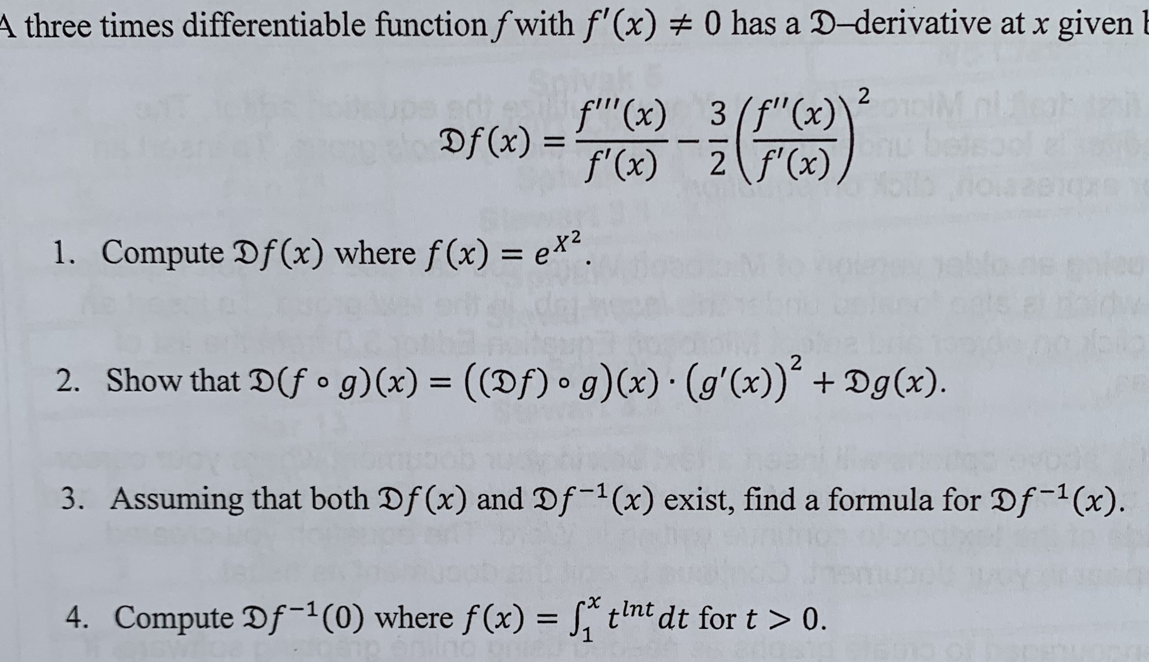 Answered A Three Times Differentiable Function Bartleby