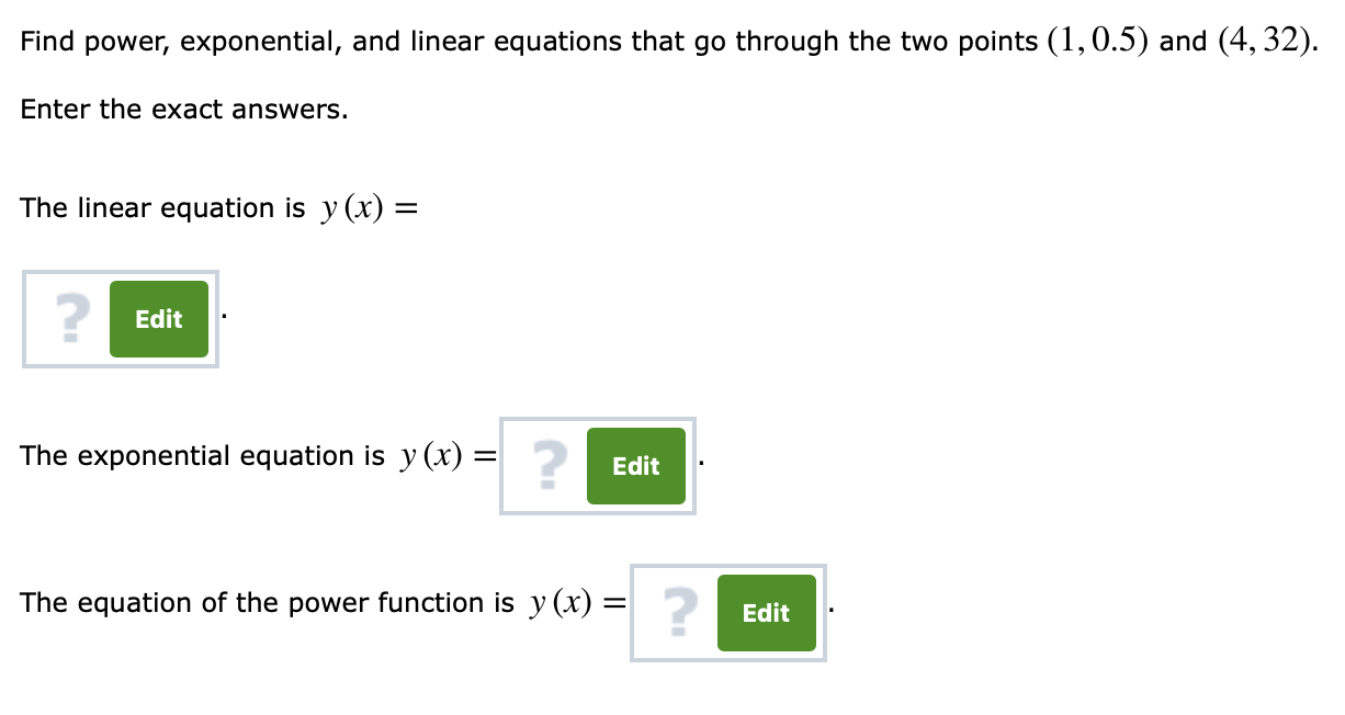 Answered Find Power Exponential And Linear Bartleby