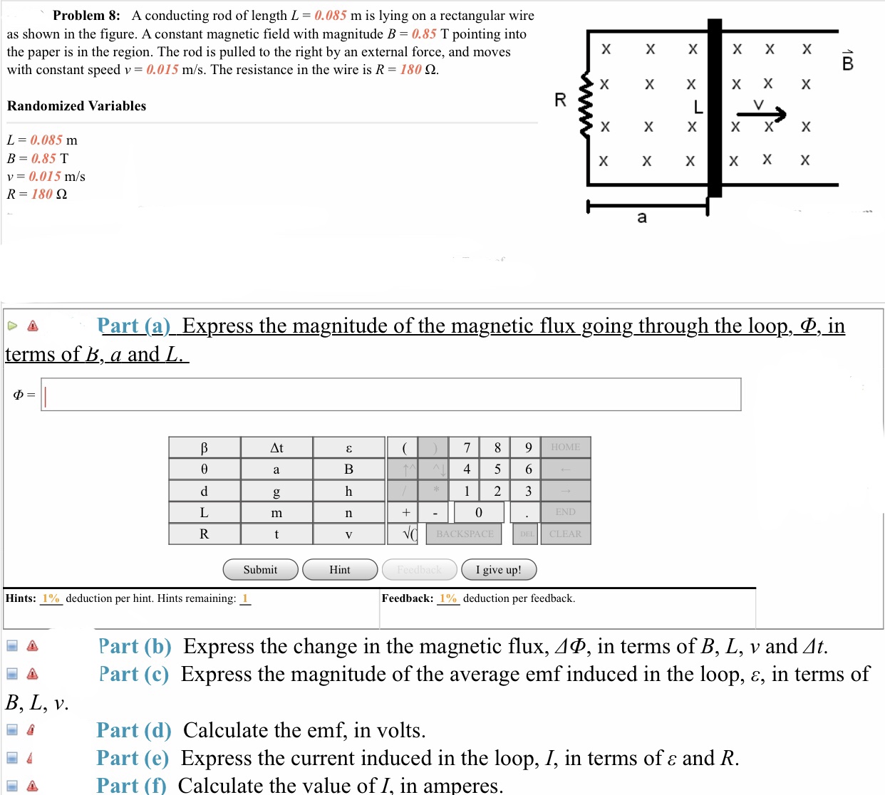 Answered Problem 8 A Conducting Rod Of Length L Bartleby