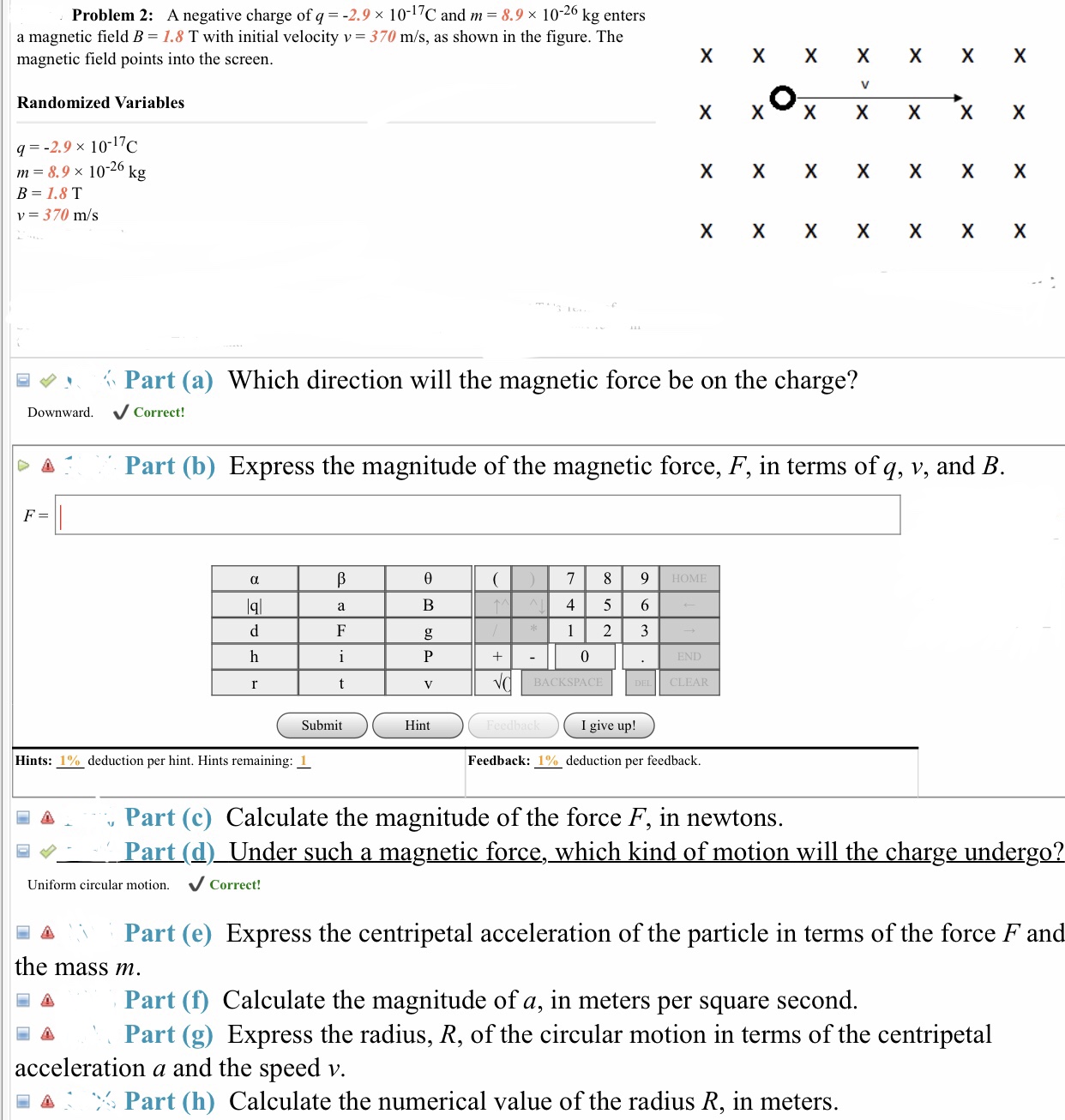 Answered Problem 2 A Negative Charge Ofq 2 9 X Bartleby