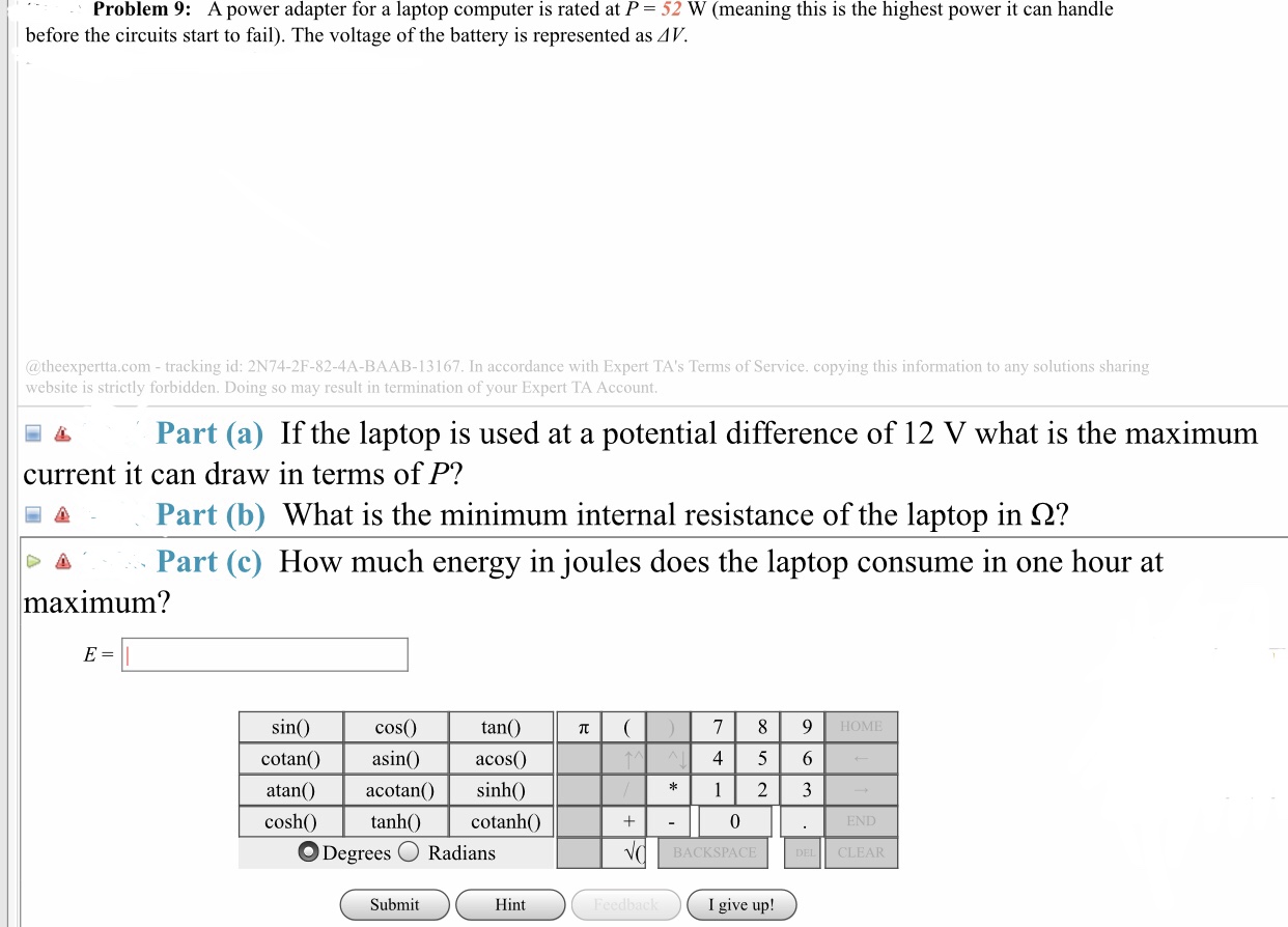 Answered Problem 9 A Power Adapter For A Laptop Bartleby